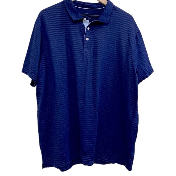 Nike Golf Dri Fit Shirt Men's XL Dark Royal  Blue Tonal Stripe Performance. - Picture 1 of 11